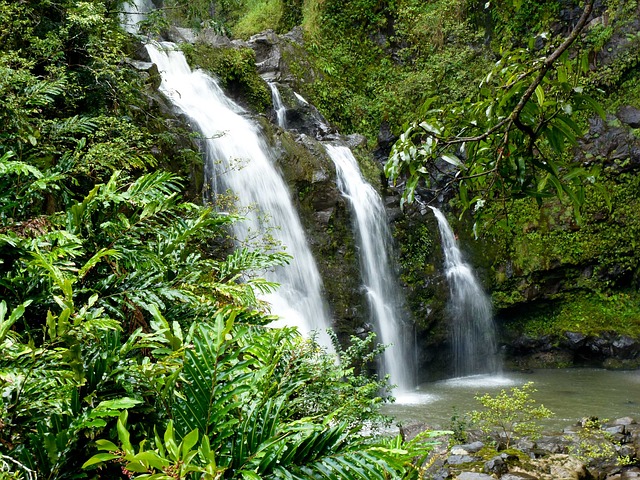 Waterfalls at the Hawaiian National Park.
