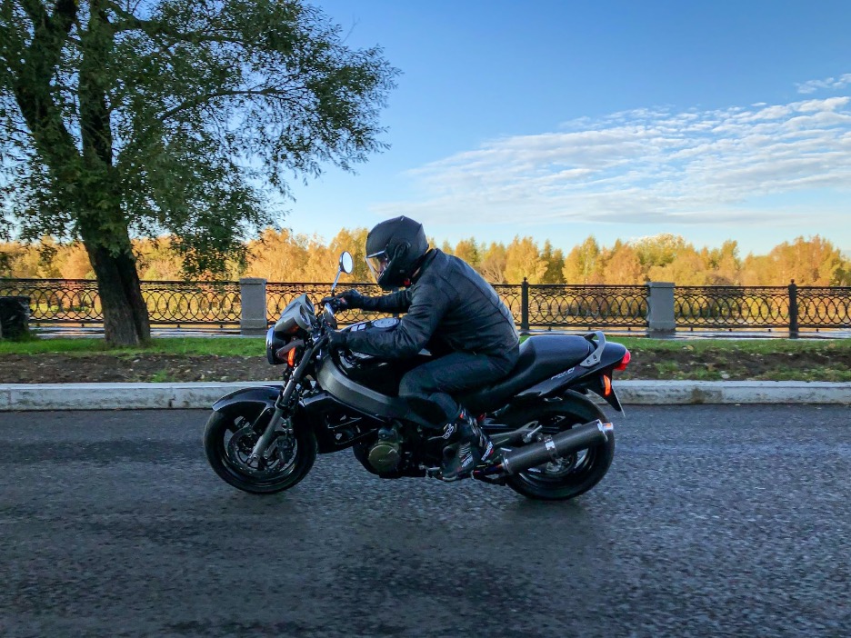 Man on motorcycle