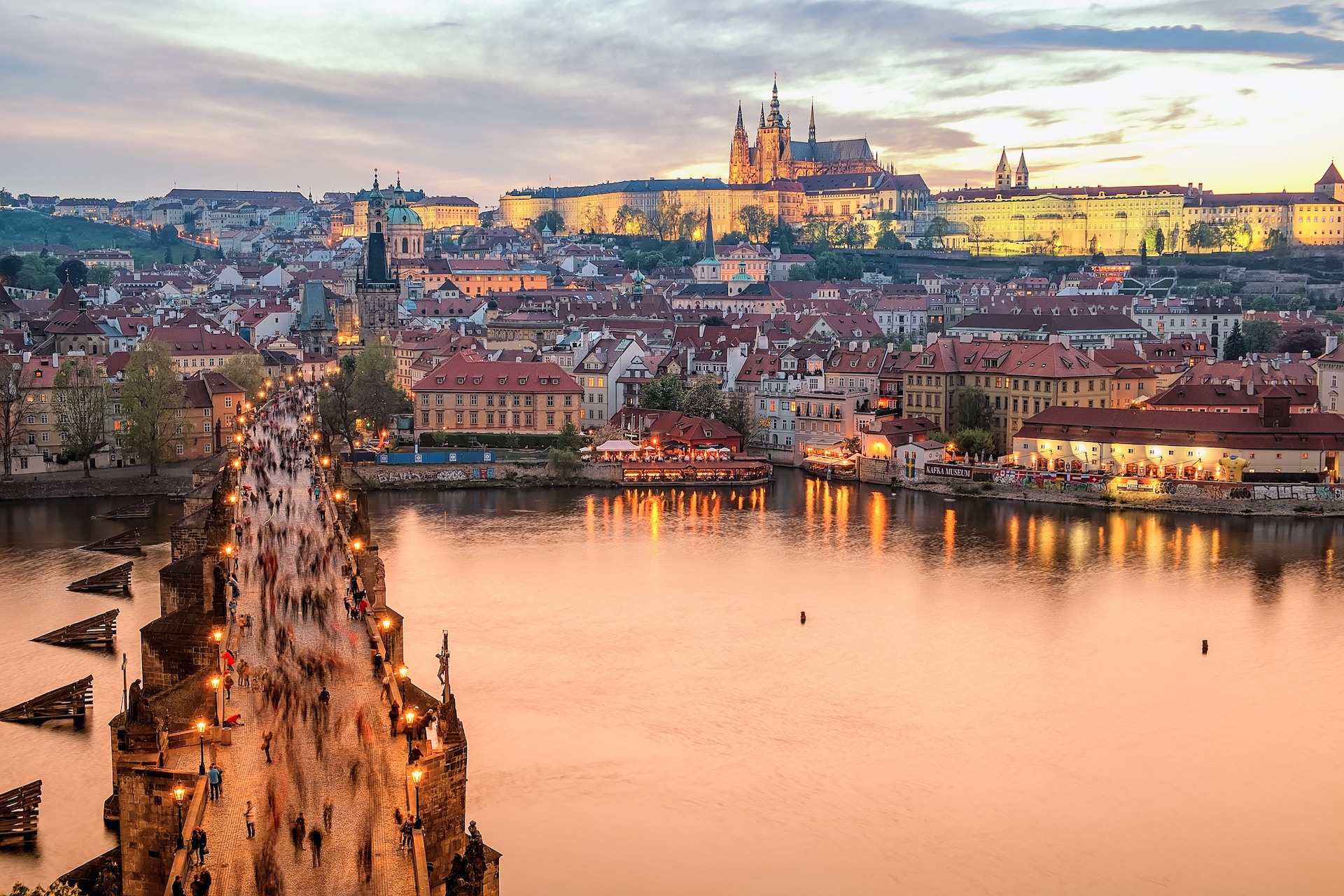 A beautiful view of Prague, one of the best places to visit in Europe for a romantic getaway