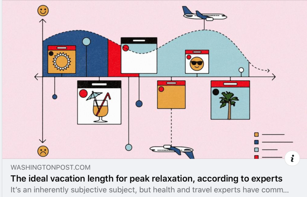 The ideal vacation length for peak relaxation, according to experts
