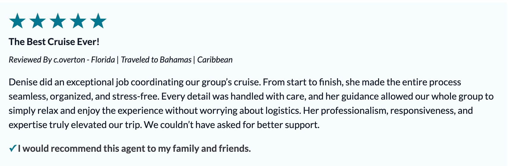 Client Cruise Review 4